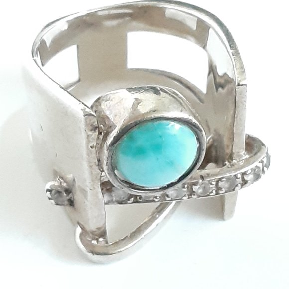 Larimar Jewelry - ring Marahlago's white topaz  sterling silver ring